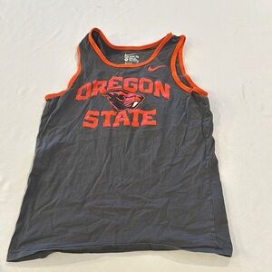 Nike Oregon State Tank Top‎ sleeveless tee shirt gray and Orange men’s small EUC